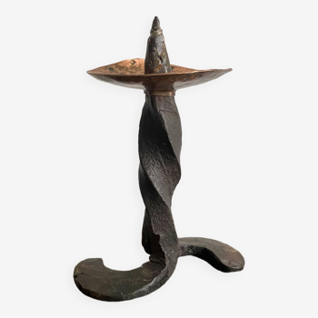 Brutalist candle holder, candle stick