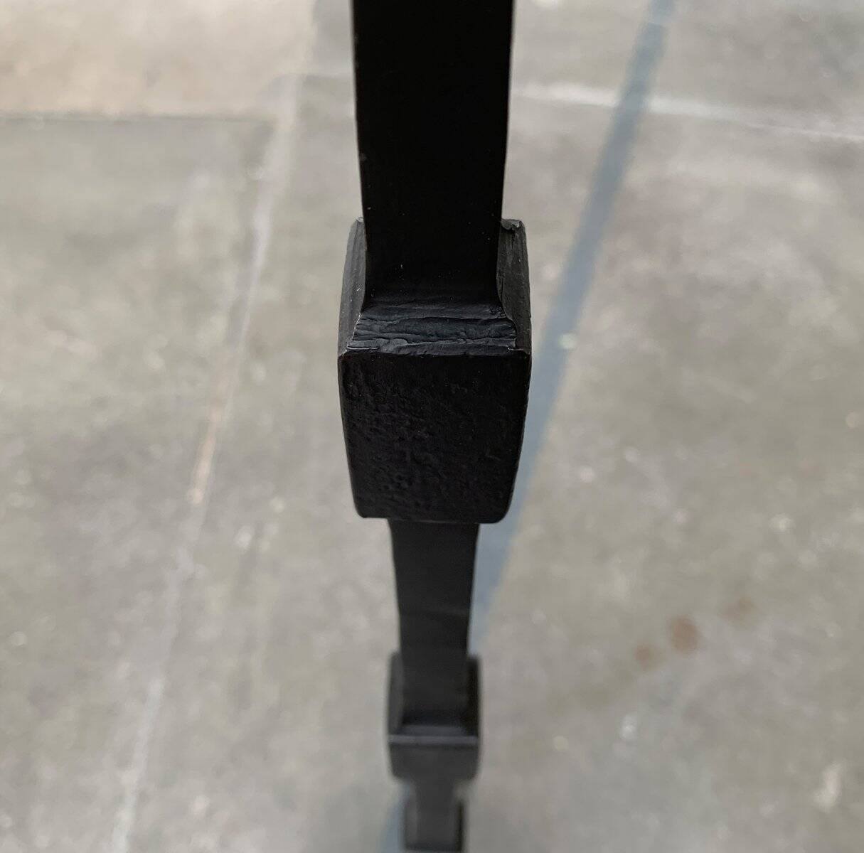 Vintage brutalist candle holder in wrought iron