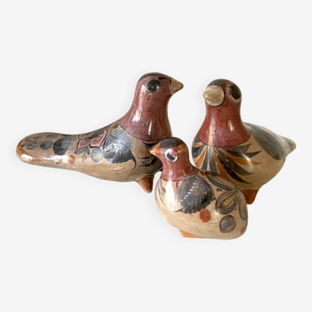 Tonala bird trio, Mexican ceramic