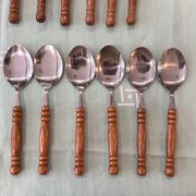 Vintage wooden cutlery set