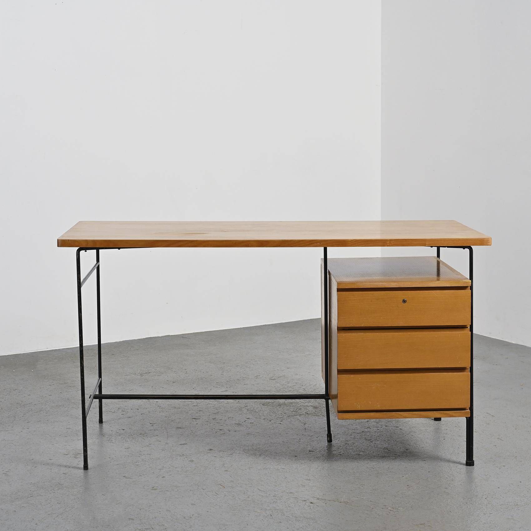 Modernist Desk by ARP, Minvielle France circa 1955