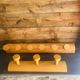 Set of two wooden pateres 60s in the Perriand style.