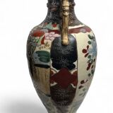 Japan, Satsuma vase with richly decorated handles, signed, early 20th century