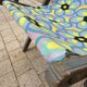 Transat années 70en toile à motifs colorés