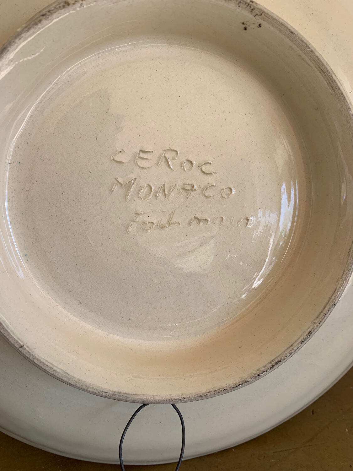 Vintage Cérart Monaco ceramic dish