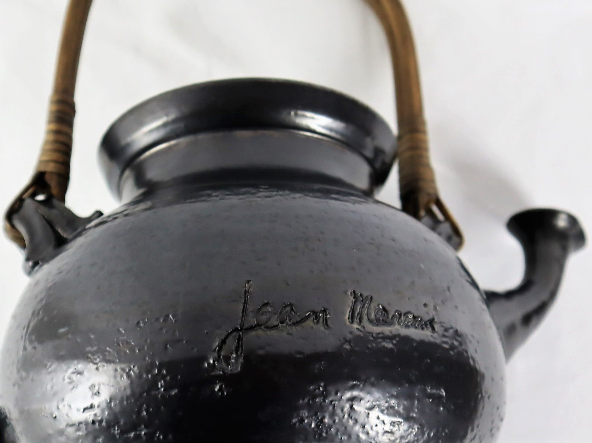 Jean Marais Tea Service, black ceramic 1980