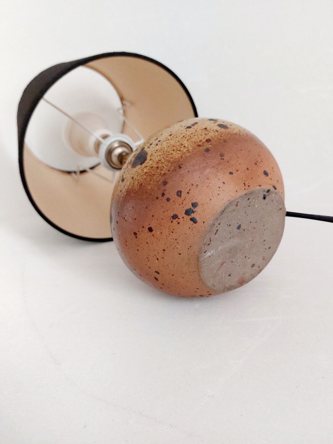 Small vintage pyrite sandstone lamp