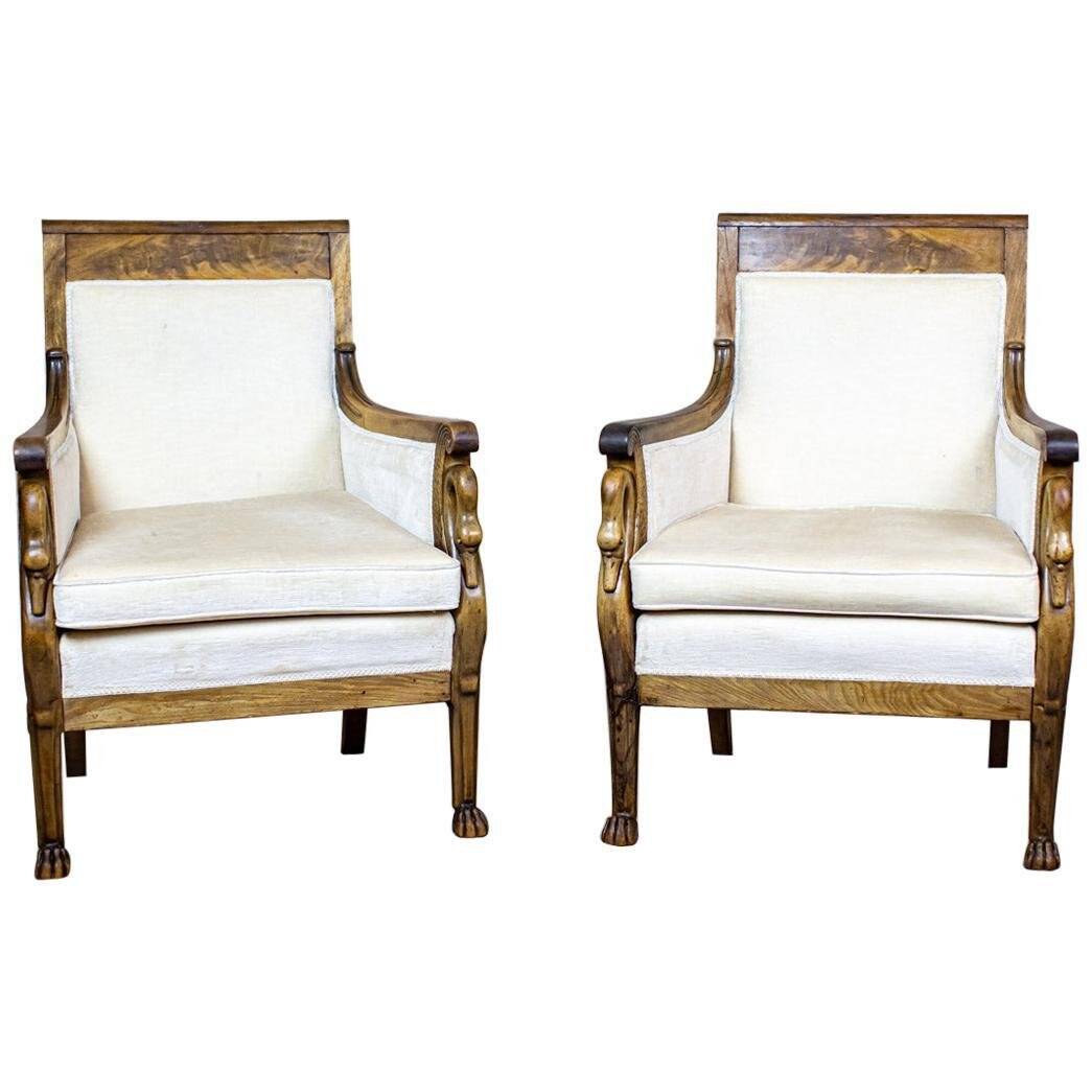 Set of Vintage Mahogany Chairs, 1920s