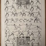 Lithograph engraving on fencing of 1928
