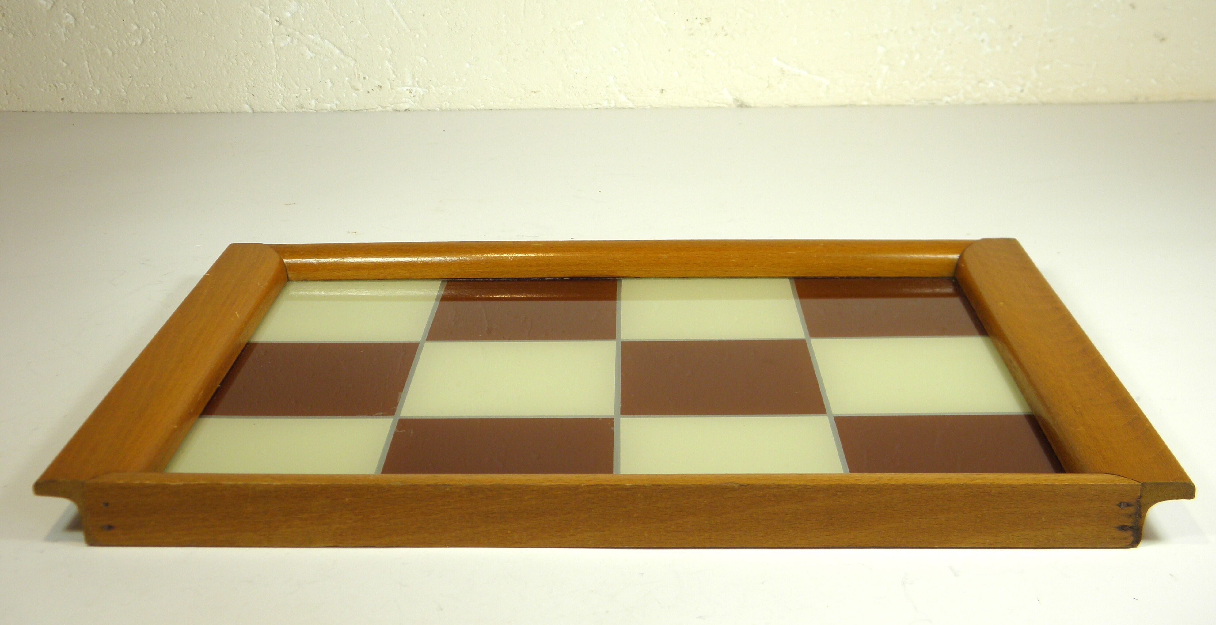 Art Deco checkered tray 35 x 22
