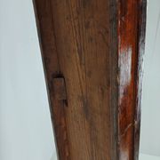 Banc de chemin de fer victorien en pin pitchpin – Halstead’s Makers, Todmorden