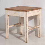 Antique white wooden bedside table (circa 1920)