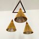 Teakwood and Sisal Cascading Lamp by Temde