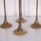 Lot of 4 Scandinavian brass candlesticks 1970