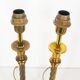 Vintage pair of Brass Column Table Lamps by Kullmann