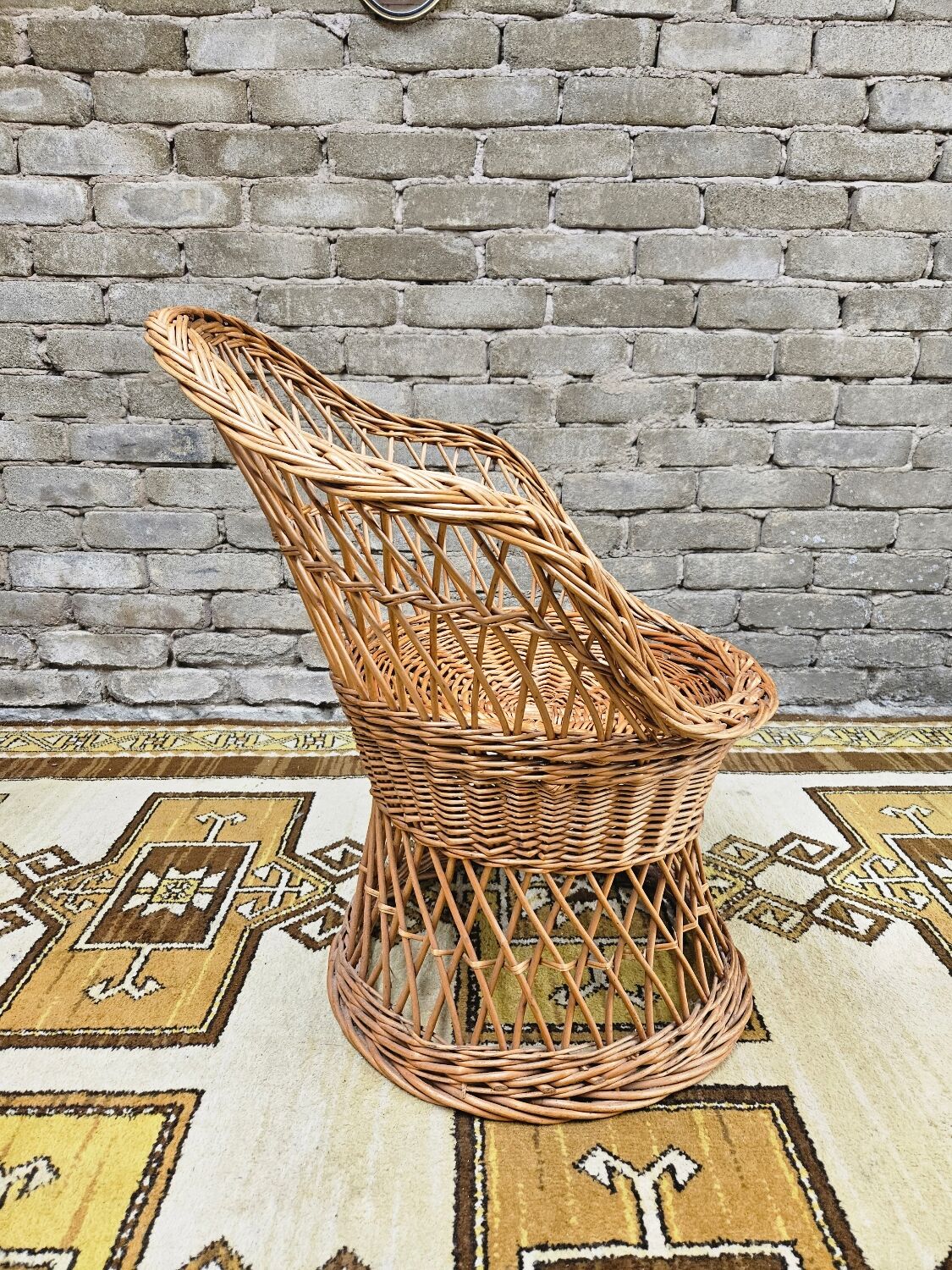 Vintage rattan armchair