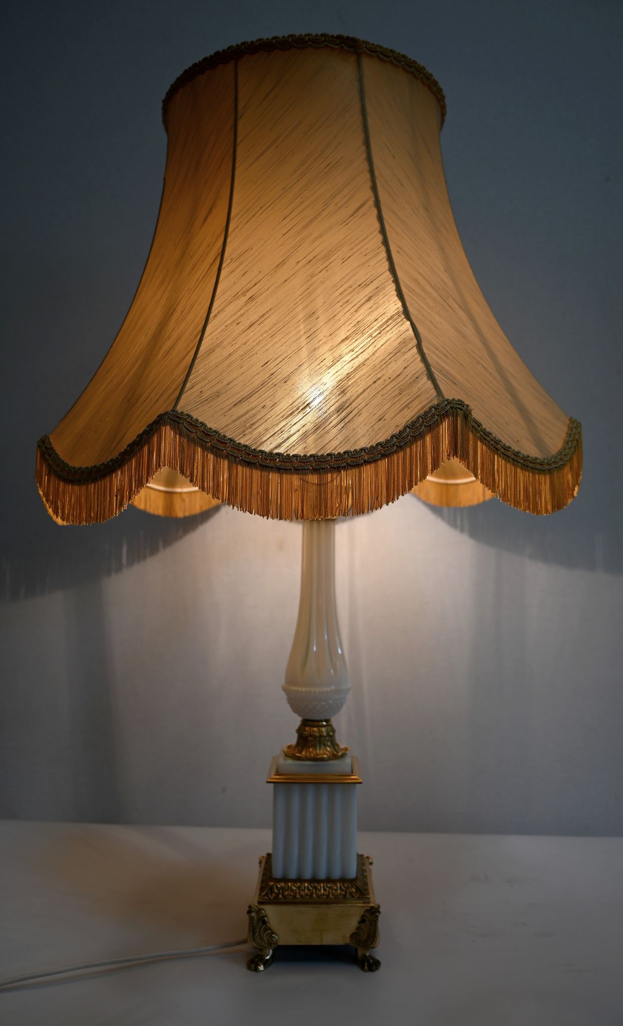 Lamp in Opline and Bronze, Louis XVI style – 1950