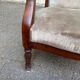 Imperial armchair in mahogany and grey velvet from the 19th century