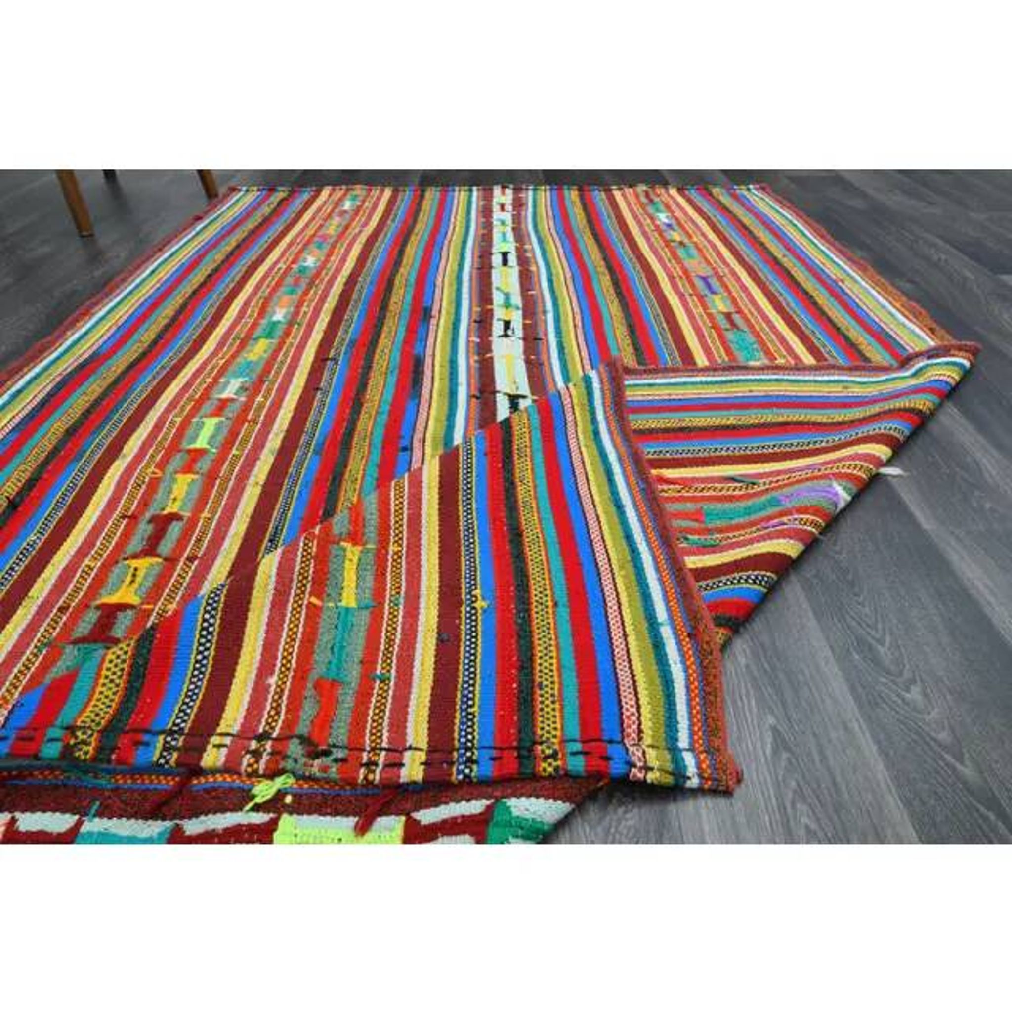 Vintage Turkish Oushak Handmade Wool & Cotton Orange Rug 171x263
