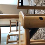 Series of 6 beech chairs Lübke