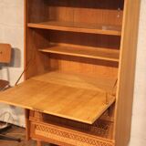 Vintage wicker rattan secretary desk