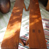 Pair of country benches in solid oak