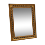 Rectangular mirror in gilded wood