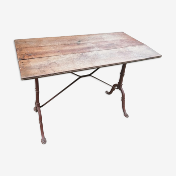 Table bistrot ancienne en bois
