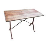 Old wooden bistro table
