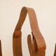 Porte revue forme organique en bois et cuir