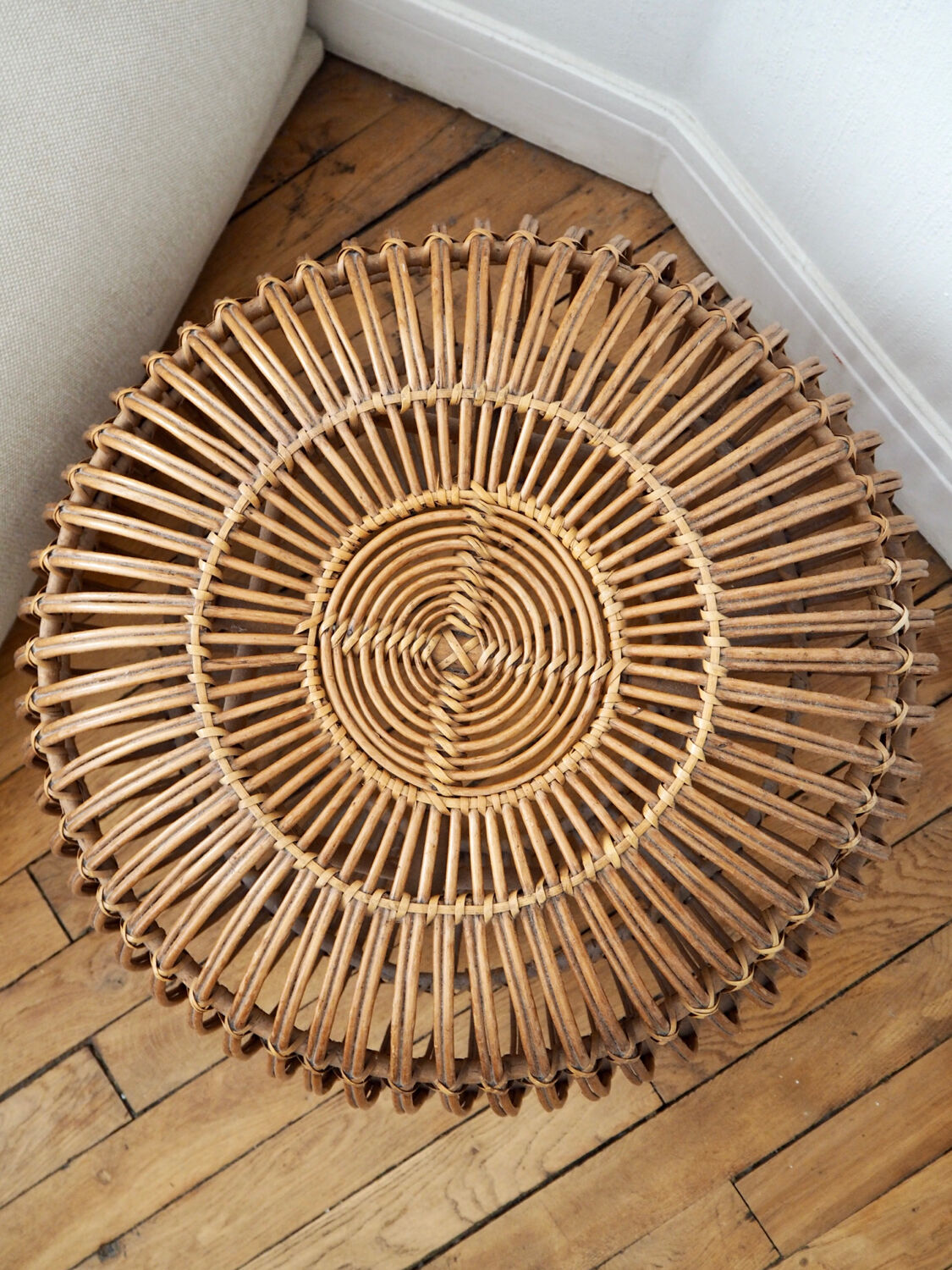 Pouf in rattan Franco Albini