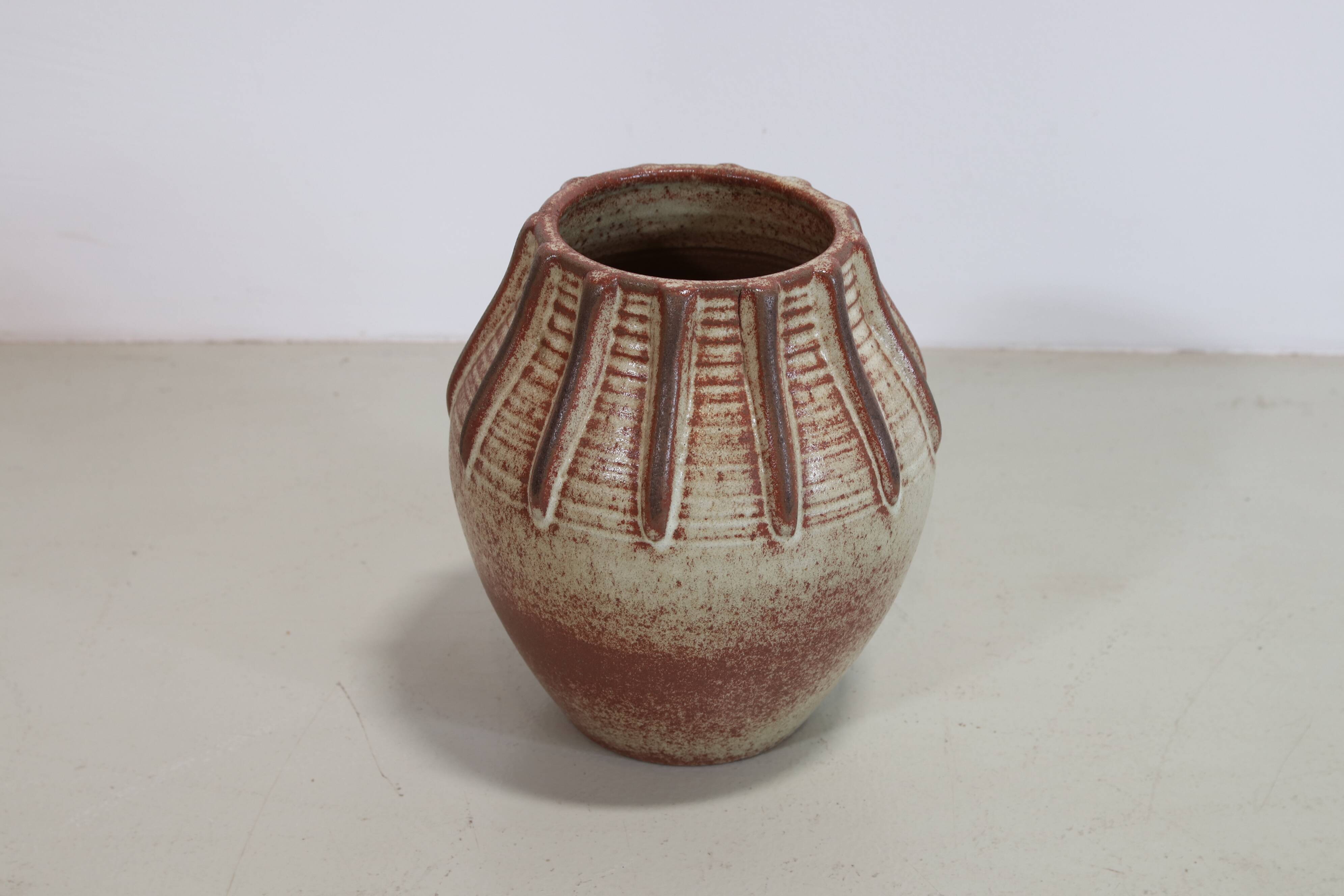 Large ceramic vase by Accolay from France