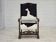 1950s, Danish highback armchair, genuine cowhide, oak wood.