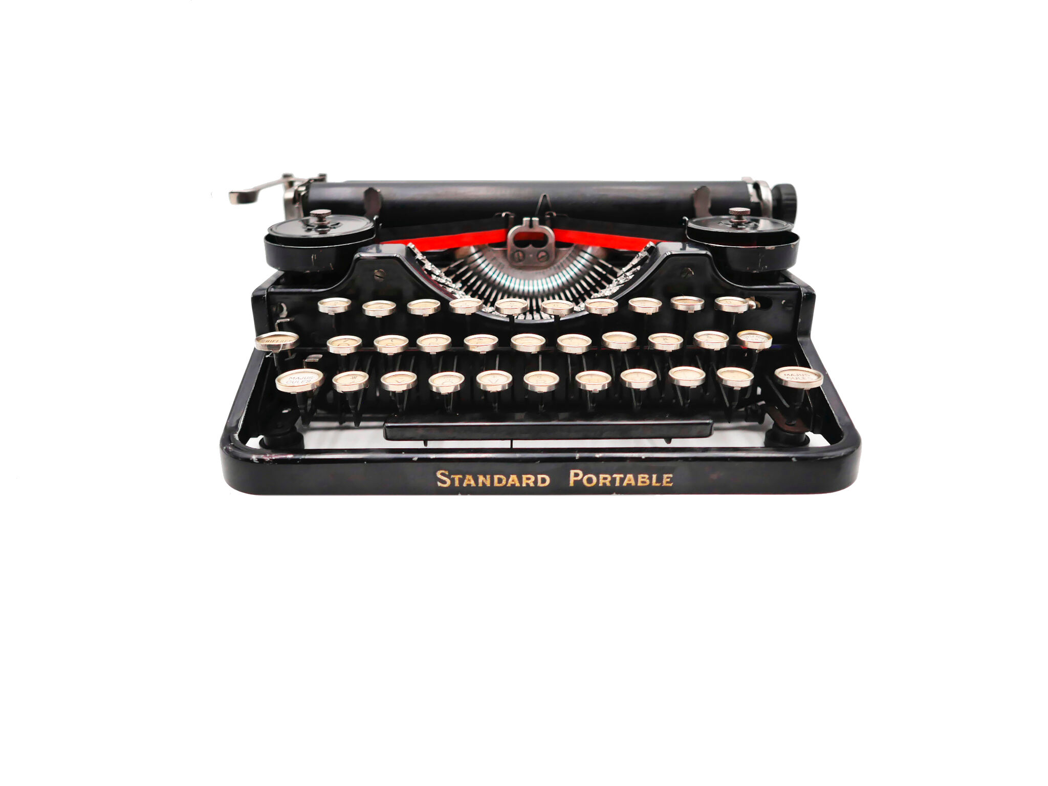 1926 new tape revised black tape underwood typewriter 3 bank