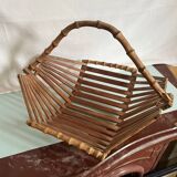 Vintage bamboo basket from the 60s