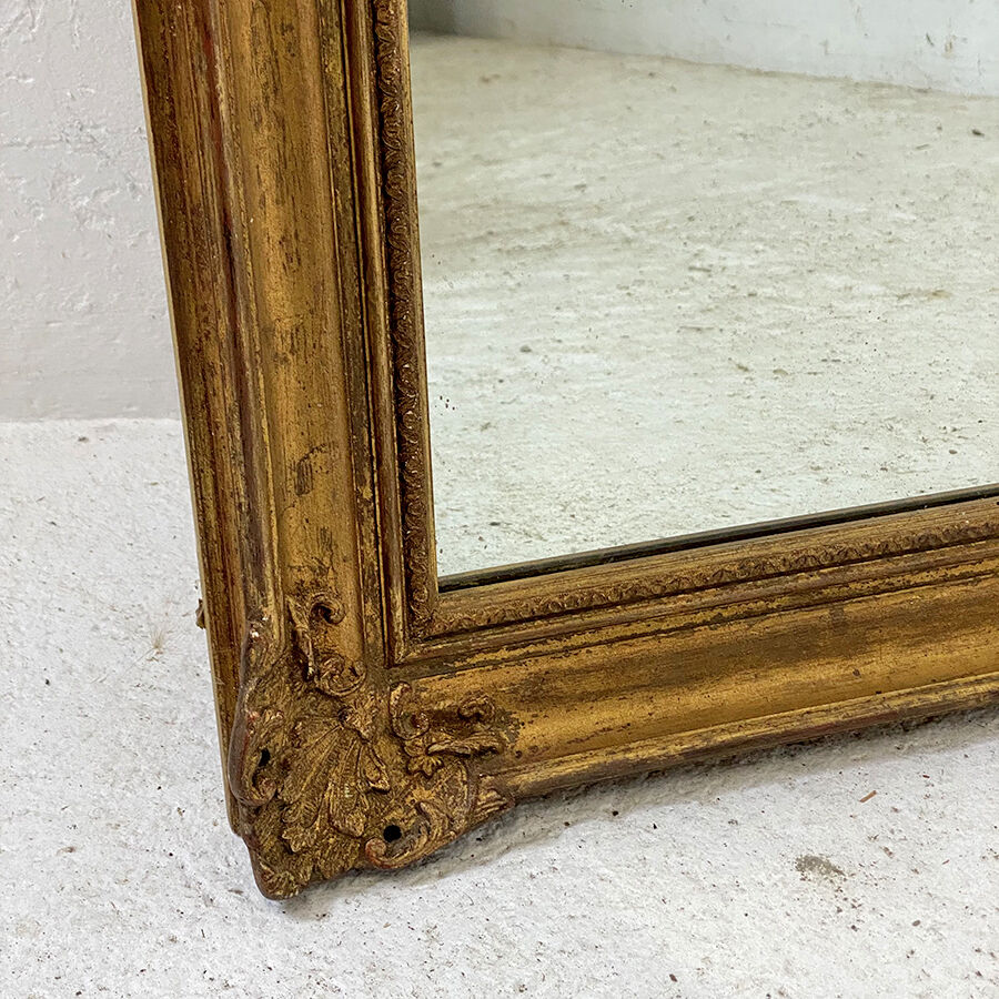 Wooden mirror and gilded stucco Louis XIV style