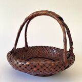 Japanese Ikebana basket, woven bamboo, 1960