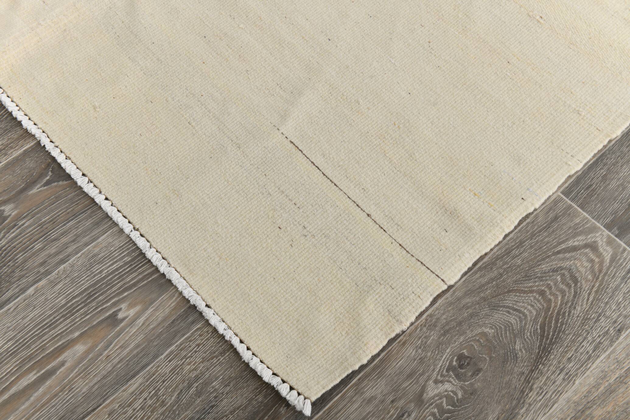 8x10 Cream & Beige Handmade Wool Vintage Rug, 248x301Cm