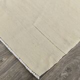 8x10 Cream & Beige Handmade Wool Vintage Rug, 248x301Cm