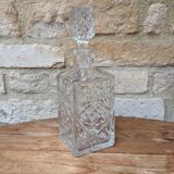 Old square cut crystal carafe with stopper 1l