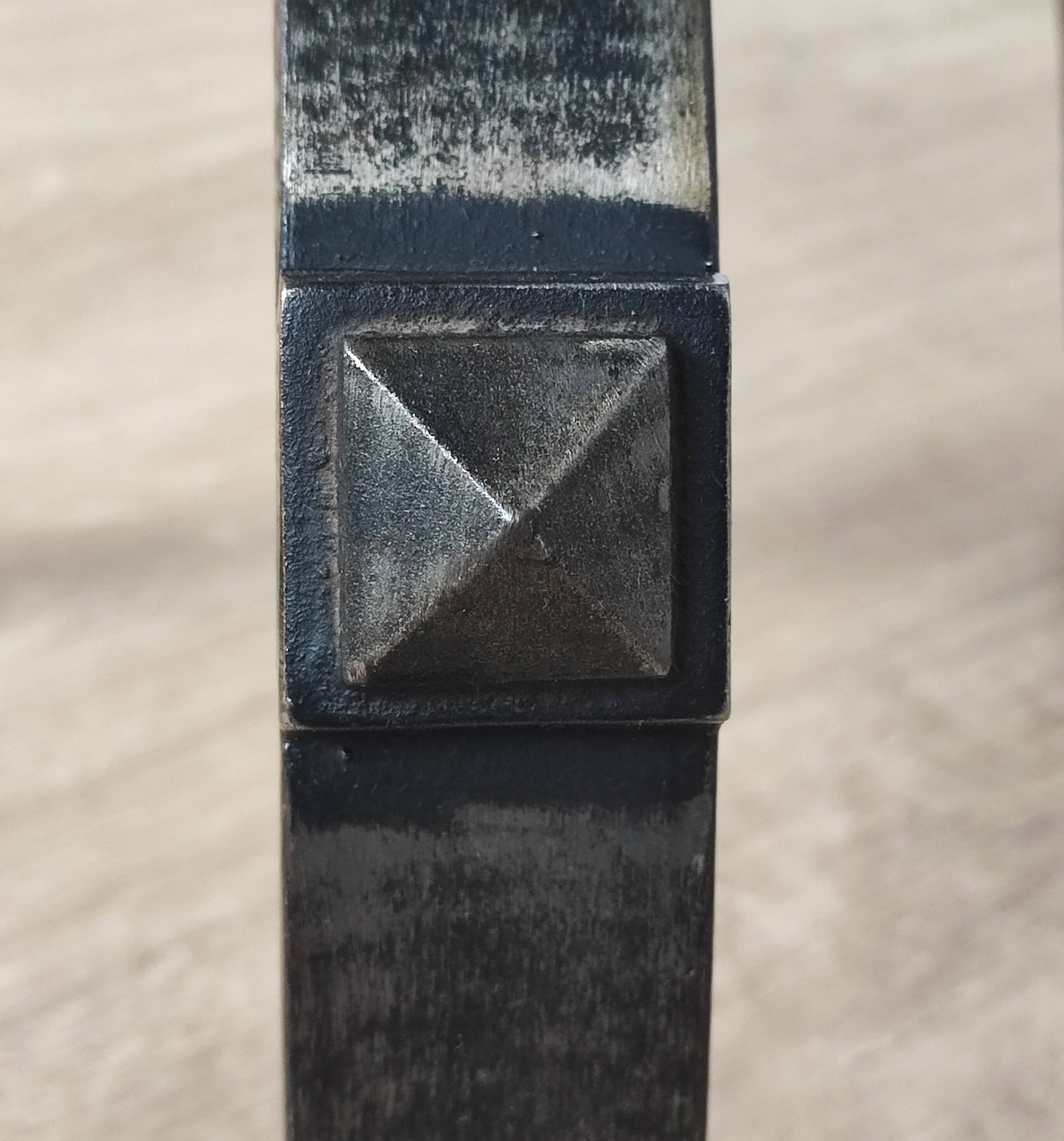 Marble and wrought iron coffee table