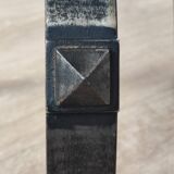 Marble and wrought iron coffee table