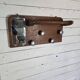 Vintage 60s oak coat rack