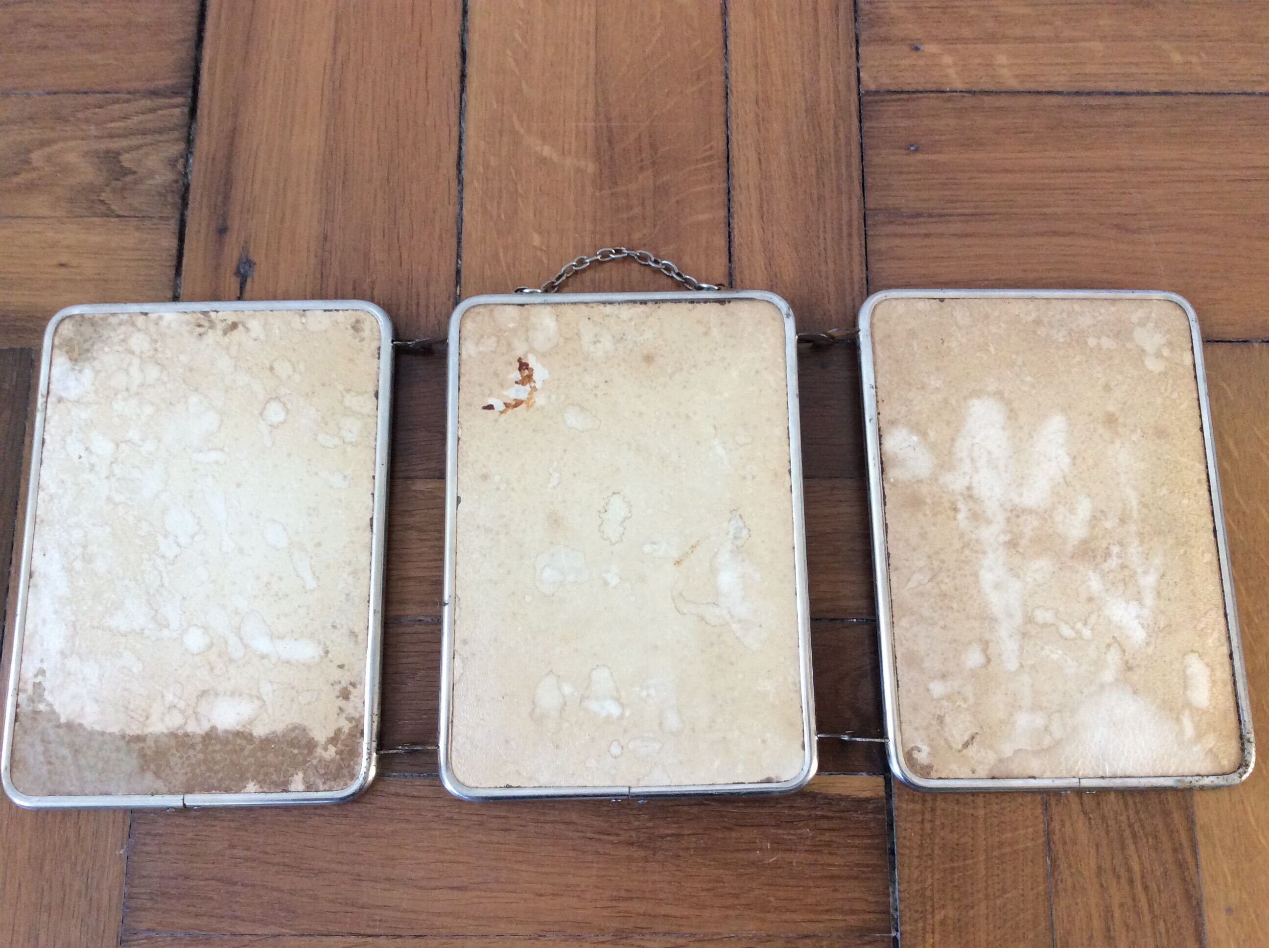 Barbier triptych mirror 21x50cm