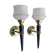 Pair of 60s vintage brass sconces