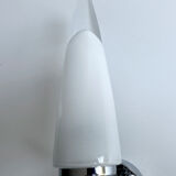 3 vintage chrome and Murano glass wall lamps, 70s