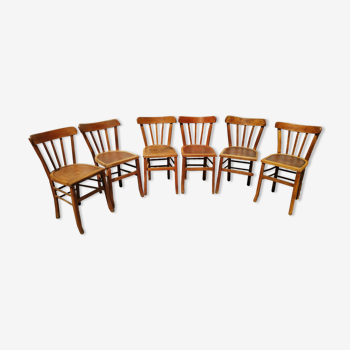 Série de six chaises bistrot