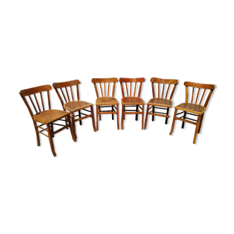 Série de six chaises bistrot