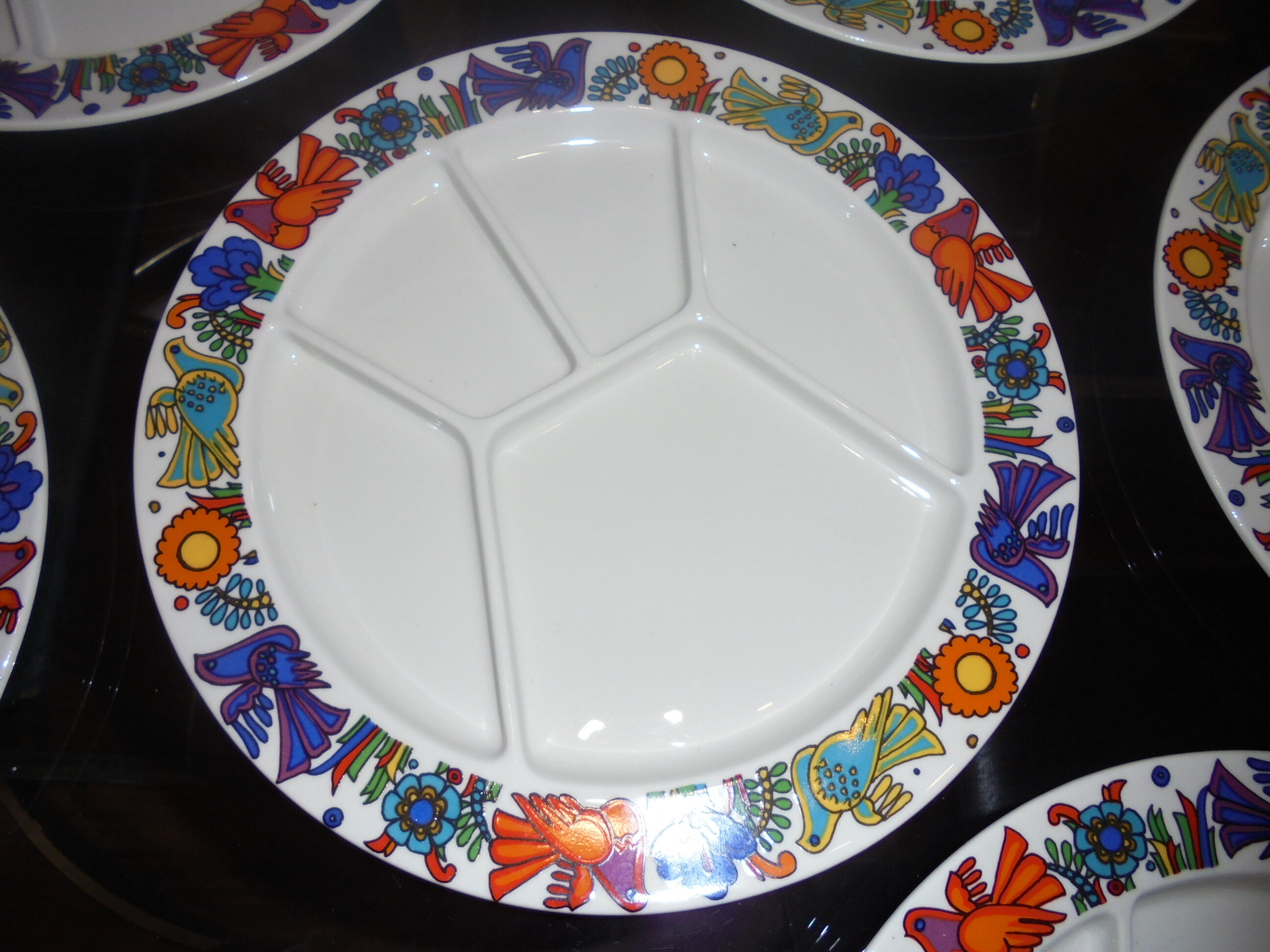 6 plates with compartments Villeroy and Boch Acapulco