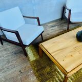 Vintage light wood coffee table from the 1960s